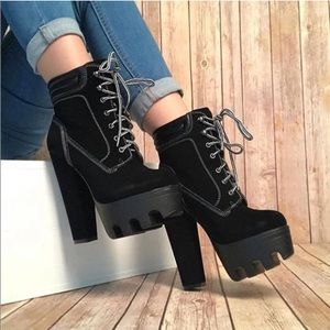 Wild Diva Shoes - The Taryn, Lace Up Bootie Wild Diva Shoes - The Taryn, Lace Up Bootie